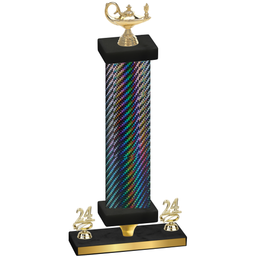 Premium Single Black Carbon Fiber Year Academics Trophy