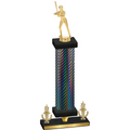 Premium Single Black Carbon Fiber Victory Softball Trophy
