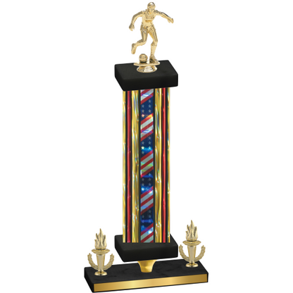 Premium Single Flag USA Victory Soccer Trophy