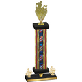 Premium Single Flag USA Fourth Place Rugby Trophy