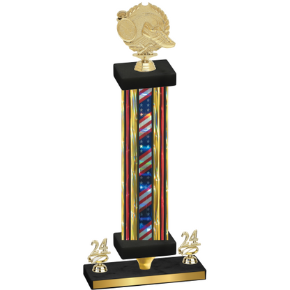 Premium Single Flag USA Year Running Trophy