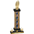 Premium Single Flag USA First Place Football Trophy