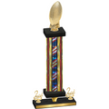 Premium Single Flag USA Second Place Football Trophy