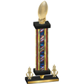 Premium Single Flag USA Victory Football Trophy