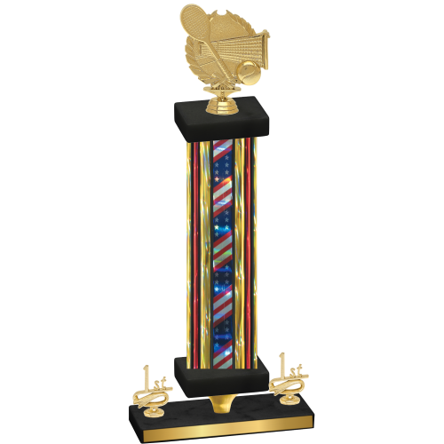 Premium Single Flag USA First Place Tennis Trophy