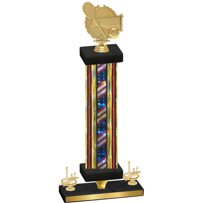 Premium Single Flag USA First Place Tennis Trophy