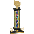 Premium Single Flag USA Second Place Tennis Trophy