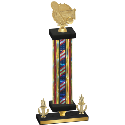 Premium Single Flag USA Victory Tennis Trophy