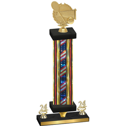 Premium Single Flag USA Year Tennis Trophy