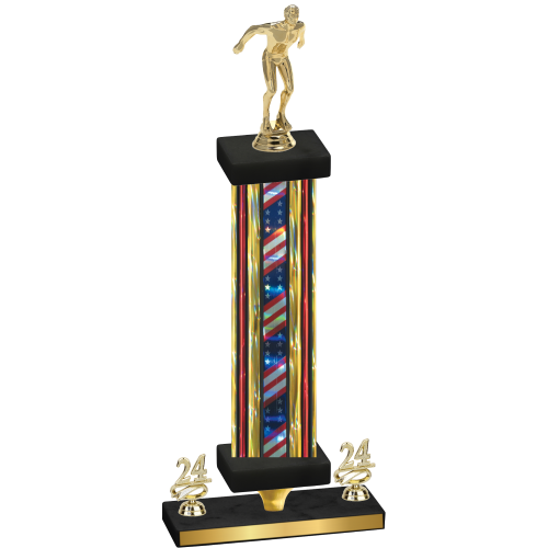 Premium Single Flag USA Year Swimming Trophy