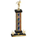 Premium Single Flag USA Third Place Tennis Trophy