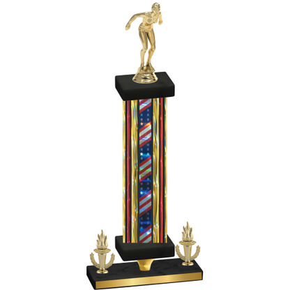 Premium Single Flag USA Victory Tennis Trophy