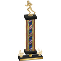 Premium Single Flag USA Third Place Football Trophy
