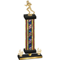 Premium Single Flag USA Fourth Place Football Trophy