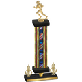 Premium Single Flag USA Victory Football Trophy