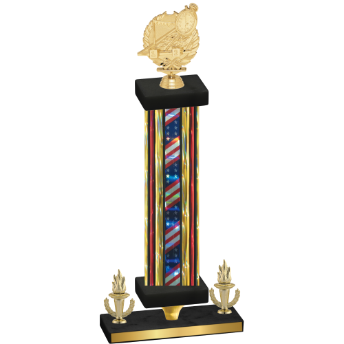 Premium Single Flag USA Victory Swimming Trophy