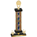 Premium Single Flag USA Second Place Insert Trophy