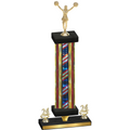 Premium Single Flag USA Year Cheerleading Trophy