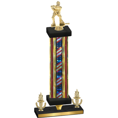 Premium Single Flag USA Victory Hockey Trophy