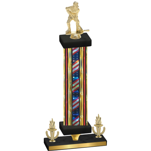 Premium Single Flag USA Victory Hockey Trophy