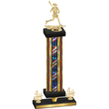 Premium Single Flag USA Fourth Place Lacrosse Trophy