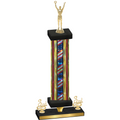 Premium Single Flag USA Third Place Victory Trophy