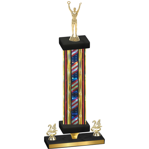 Premium Single Flag USA Year Victory Trophy