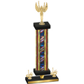 Premium Single Flag USA First Place Victory Trophy