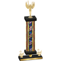 Premium Single Flag USA Second Place Victory Trophy