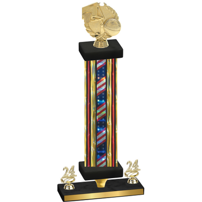 Premium Single Flag USA Year Basketball Trophy