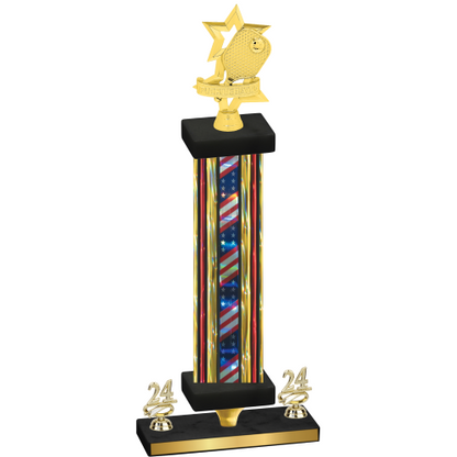Premium Single Flag USA Year Pickleball Trophy