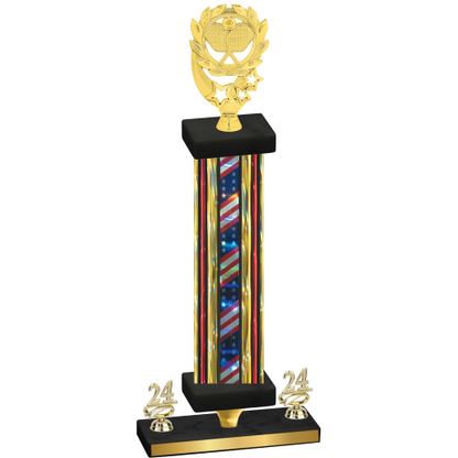 Premium Single Flag USA Year Pickleball Trophy
