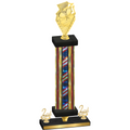 Premium Single Flag USA Second Place Pickleball Trophy