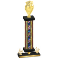 Premium Single Flag USA Fourth Place Pickleball Trophy