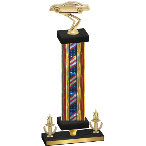 Premium Single Flag USA Victory Cars Trophy
