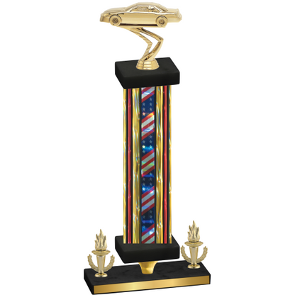 Premium Single Flag USA Victory Cars Trophy