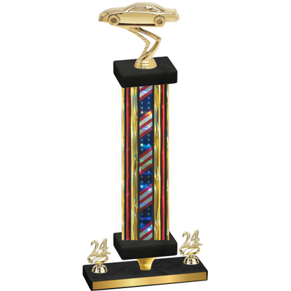 Premium Single Flag USA Year Cars Trophy