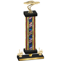 Premium Single Flag USA First Place Cars Trophy