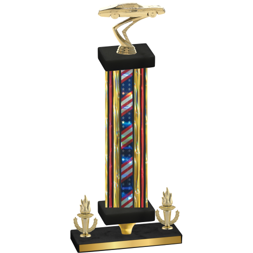 Premium Single Flag USA Victory Cars Trophy