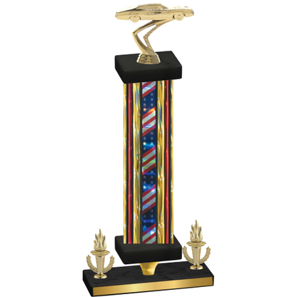 Premium Single Flag USA Victory Cars Trophy