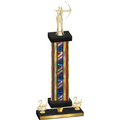 Premium Single Flag USA Second Place Archery Trophy