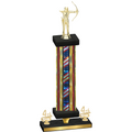 Premium Single Flag USA Fourth Place Archery Trophy