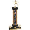 Premium Single Flag USA Second Place Skater Trophy