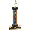 Premium Single Flag USA Fourth Place Skater Trophy