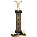 Premium Single Flag USA Fourth Place Weights Trophy
