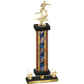 Premium Single Flag USA First Place Flag Football Trophy