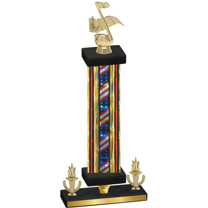 Premium Single Flag USA Victory Music Trophy
