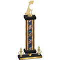 Premium Single Flag USA Victory Golf Trophy