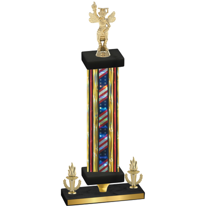 Premium Single Flag USA Victory Academics Trophy