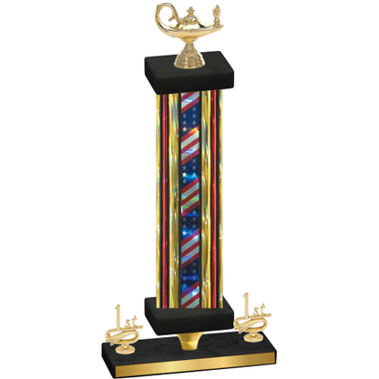 Premium Single Flag USA First Place Academics Trophy